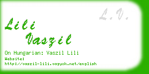 lili vaszil business card